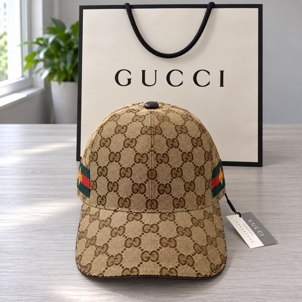 Gucci GG Cap with Bee Web Detail